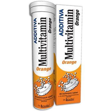 Additiva multivitamín +minerál tablety šumivé 20 pomeranč