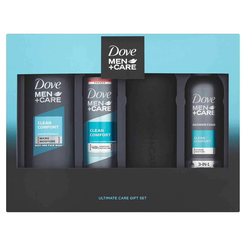 Dove Men+Care Clean Comfort vánoční dárková kazeta pro muže + láhev na vodu