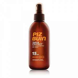 Piz Buin Tan Accelerating Oil Spray SPF 15 opalovací olej urychlující opalování SPF 15 150 ml + dárek PIZ BUIN - letní šátek