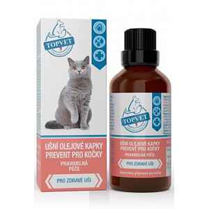 Topvet For Pets Ušní olejové kapky PREVENT pro kočky 50 ml