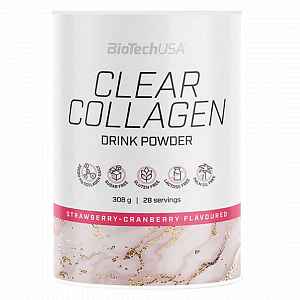 BioTech USA Clear Collagen 308g - jahoda, brusinka