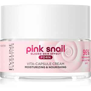 Eveline Cosmetics Pink Snail Glazed Skin Effect protivráskový rozjasňující krém 50 ml