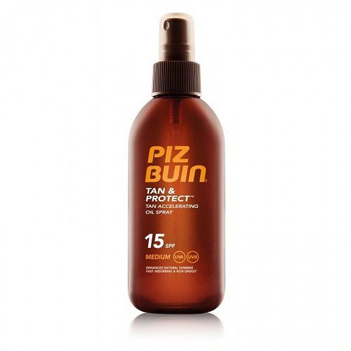 Piz Buin Tan Accelerating Oil Spray SPF 15 opalovací olej urychlující opalování SPF 15 150 ml + dárek PIZ BUIN - letní šátek