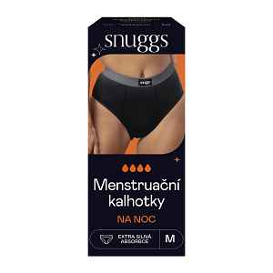 Snuggs Menstruační kalhotky na noc Iconic Černá
