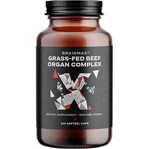 BrainMax Grass-Fed Beef Organ complex, hovězí orgány, 240 kapslí