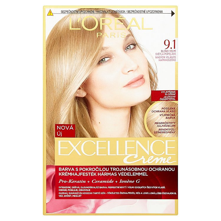 L'Oréal Paris Excellence Creme blond velmi světlá popelavá 9.1