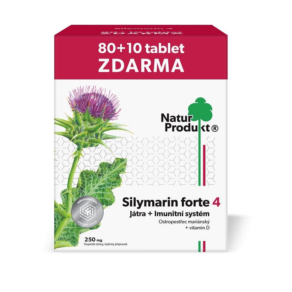 Naturprodukt Silymarin 250 mg + vitamin D3 80+10 tablet