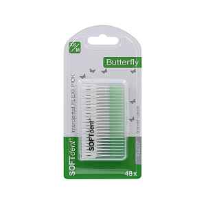 SOFTDENT Butterfly Dentální párátka flexi pick 48 ks, poškozený obal