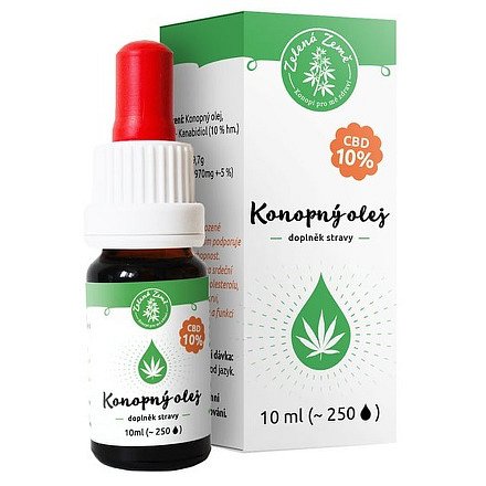 Zelená Země CBD Konopný olej 10%, 10 ml