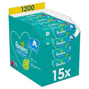 Pampers Fresh Clean Baby Dětské Čisticí Ubrousky 15x80ks