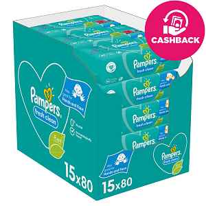 Pampers Fresh Clean Baby Dětské Čisticí Ubrousky 15x80ks