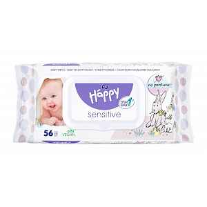 Bella Happy sensitive dětské vlhčené ubrousky 56ks