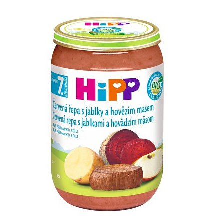 HiPP JUNIOR BIO Červ.řepa s jablky a hov.m. 220g