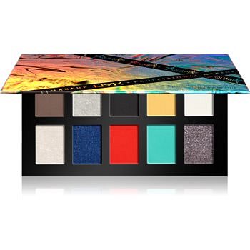 NYX Professional Makeup Aquaria x NYX Professional Makeup paletka očních stínů 10  x 1,1 g