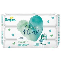 Pampers Aqua Pure vlhčené ubrousky 3x48 ks