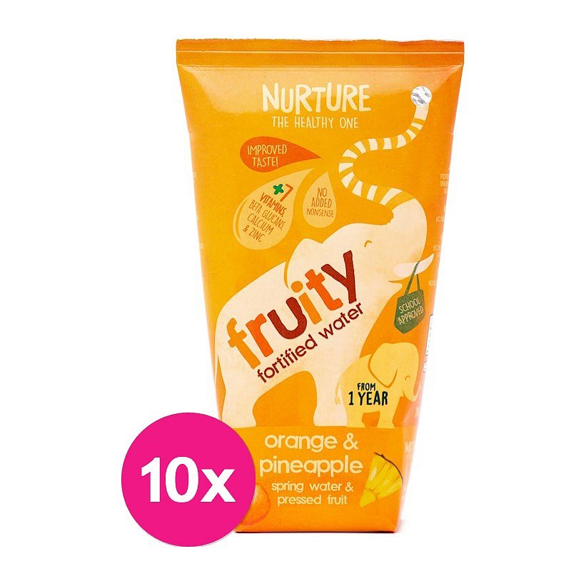 10 x NURTURE Fruity ovocný nápoj pomeranč & ananas 200 ml