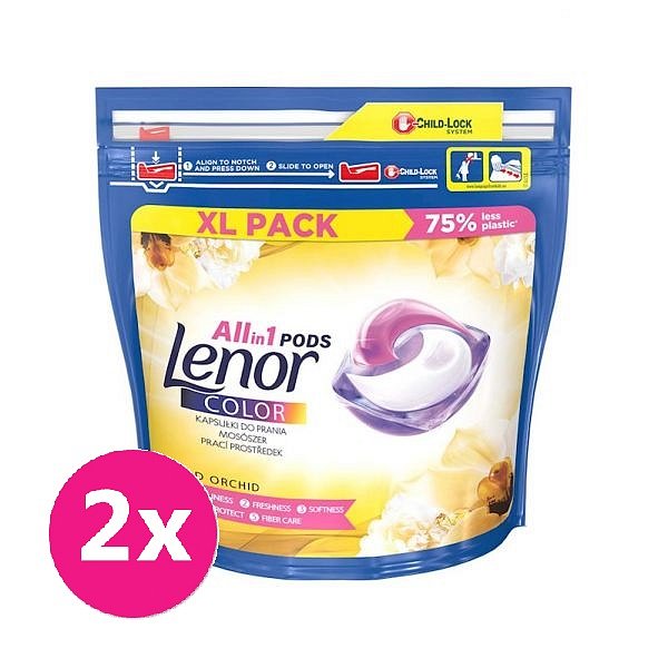 2x LENOR Gold Orchid Color l (44 dávek) – gelové kapsle