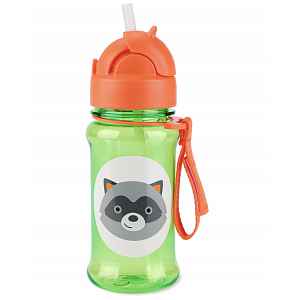 SKIP HOP Zoo tritan Láhev s brčkem 355ml Medvídek mýval 12m+