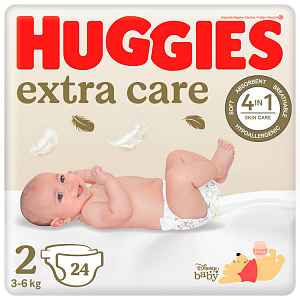 HUGGIES® Pleny jednorázové Extra Care 2 (3-6 kg) 24 ks