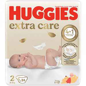 HUGGIES® Pleny jednorázové Extra Care 2 (3-6 kg) 24 ks