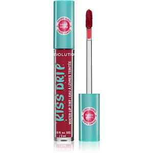 Revolution Kiss Drip Water Lip Tint dlouhotrvající lesk na rty odstín Cherry Glace 4 ml