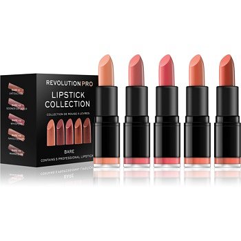 Revolution PRO Lipstick Collection sada rtěnek 5 ks odstín Bare