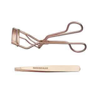 Tweezerman Sada pro úpravu řas a obočí Rose Gold