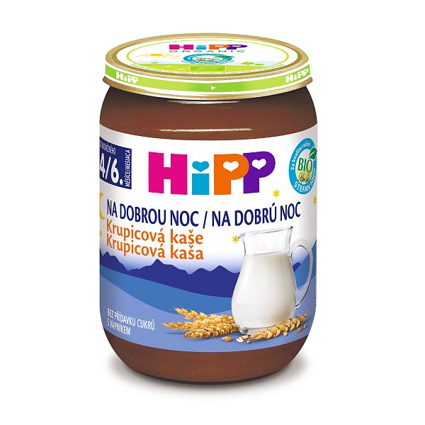 Hipp BIO Kaše na dobrou noc krupicová 190 g