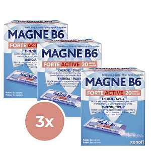 Magne B6 Forte Active 20 sáčků - balení 3 ks