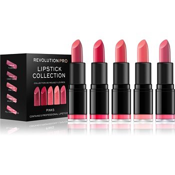 Revolution PRO Lipstick Collection sada rtěnek 5 ks odstín Pinks