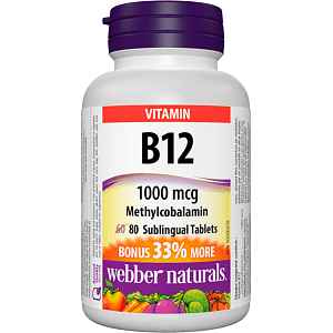 Webber Naturals B12 1000 mcg 80 tbl
