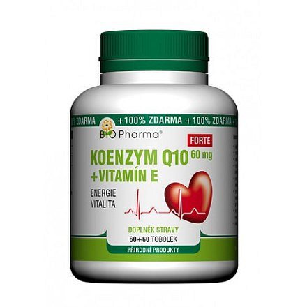 Koenzym Q10 Forte 60mg + Vitamín E tob.60+60