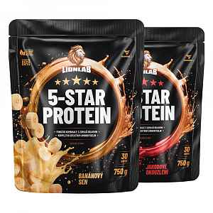 Lionlab 5-Star Protein AKCE 1+1 banán&jahoda