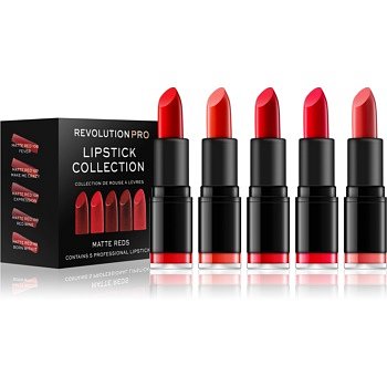 Revolution PRO Lipstick Collection sada rtěnek 5 ks odstín Matte Reds