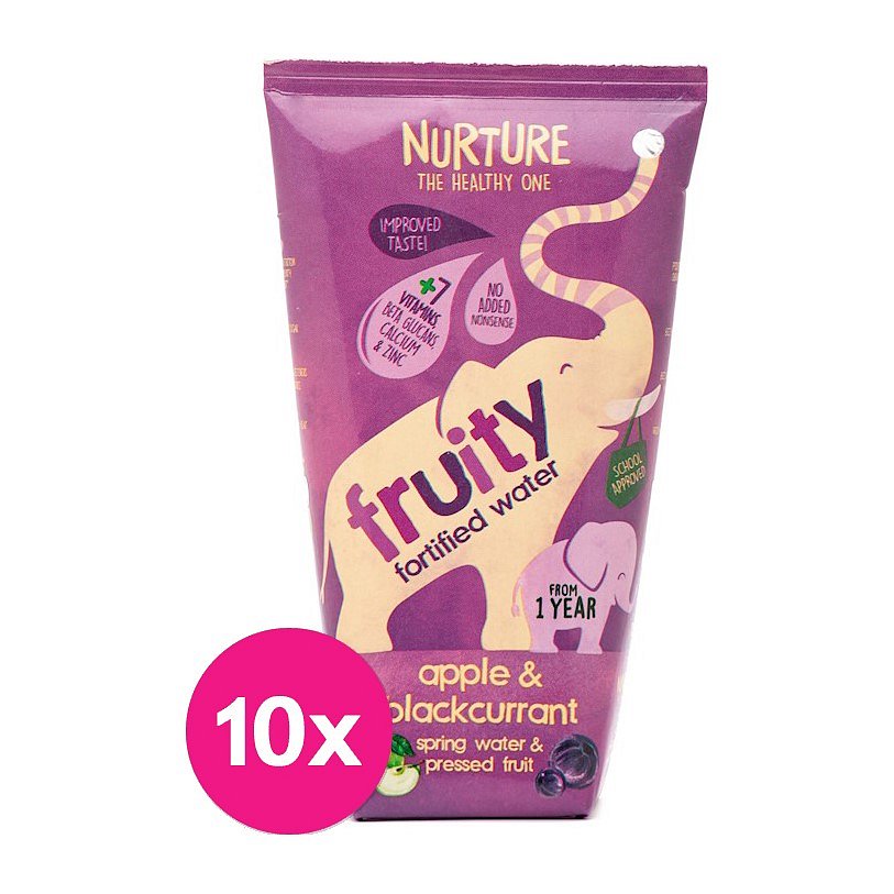 10 x NURTURE Fruity ovocný nápoj jablko & černý rybíz 200 ml