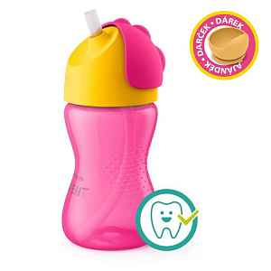 Avent hrníček s brčkem růžový 300 ml