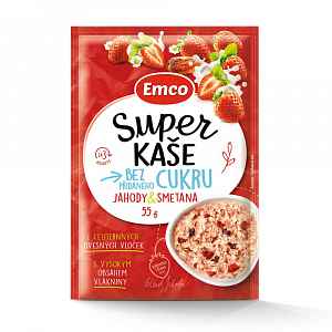 Emco Super kaše jahody a smetana 55 g