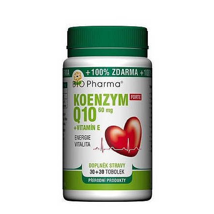 Koenzym Q10 Forte 60mg+Vitamin E tob.30