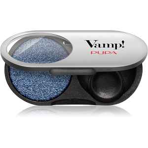 PUPA Milano Vamp! Radiant Baked Eyeshadow dlouhotrvající zářivé oční stíny odstín 307 Denim Blue - METALLIC 1 g