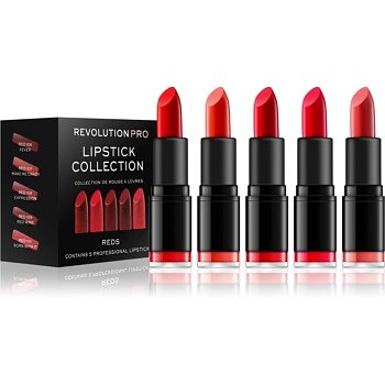 Revolution PRO Lipstick Collection sada rtěnek 5 ks odstín Reds