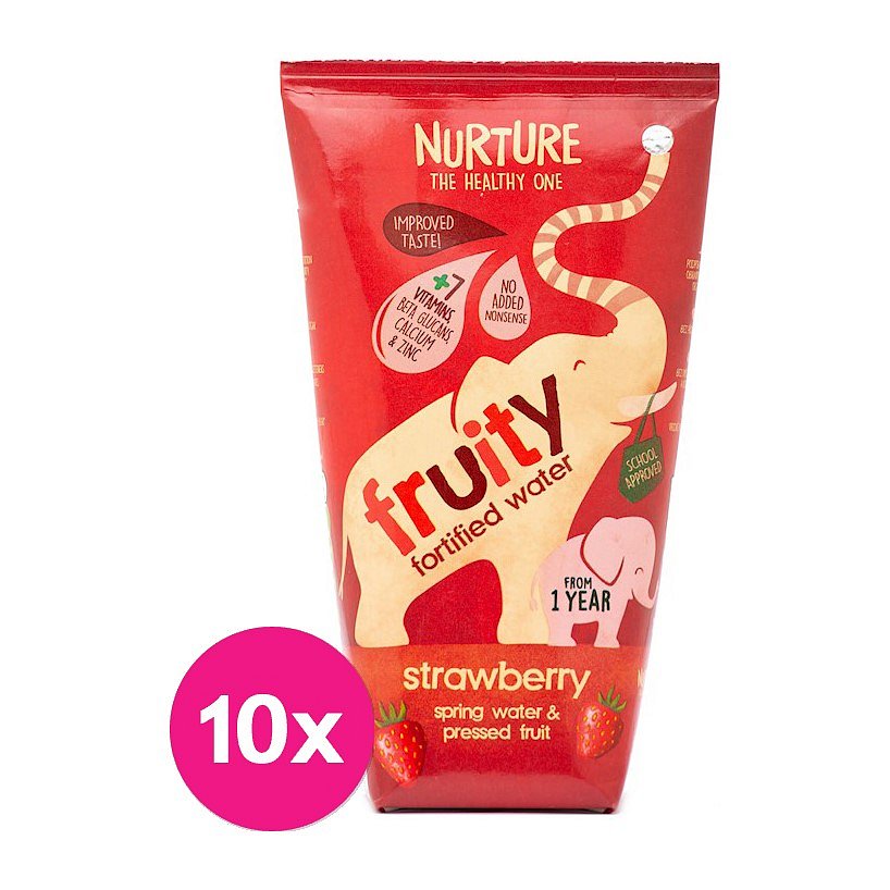 10 x NURTURE Fruity ovocný nápoj ovocný nápoj jahoda 200 ml