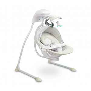 Caretero Elektronická houpačka s kolotočem RAFFI - sv. šedá