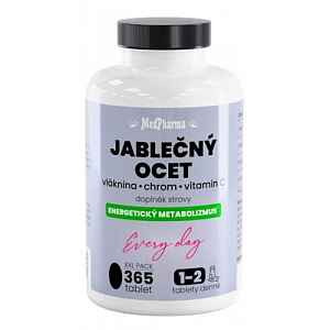 MedPharma Jablečný ocet, vláknina,  chrom, vitamin C tbl.365