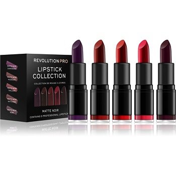 Revolution PRO Lipstick Collection sada rtěnek 5 ks odstín Matte Noir