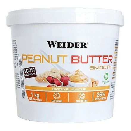 Weider Peanut Butter Smooth, 100% arašídové máslo,1000 g