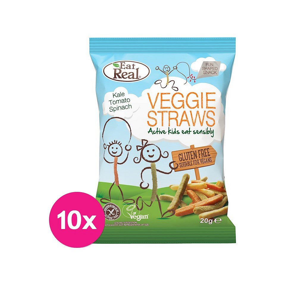 10 x EAT REAL Zeleninové chipsy pro děti 20 g