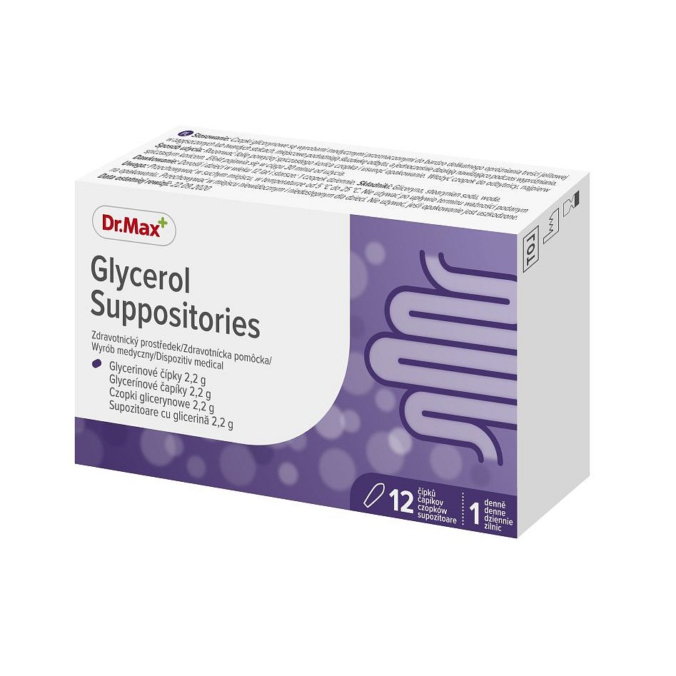 Dr.Max Glycerol Suppositories 12 čípků