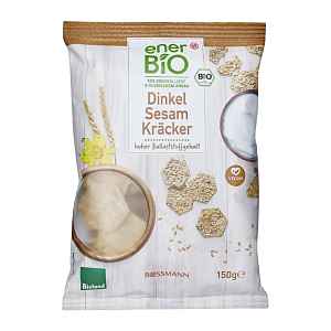 enerBiO Špaldové krekry se sezamem 150 g