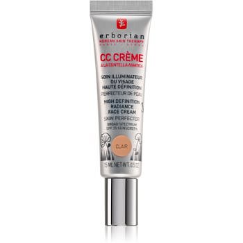 Erborian CC Crème Centella Asiatica rozjasňující krém pro jednotný tón pleti SPF 25 malé balení odstín Clair  15 ml