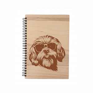 MA-NU Notýsek A5 brýle - bílý papír Shih-tzu
